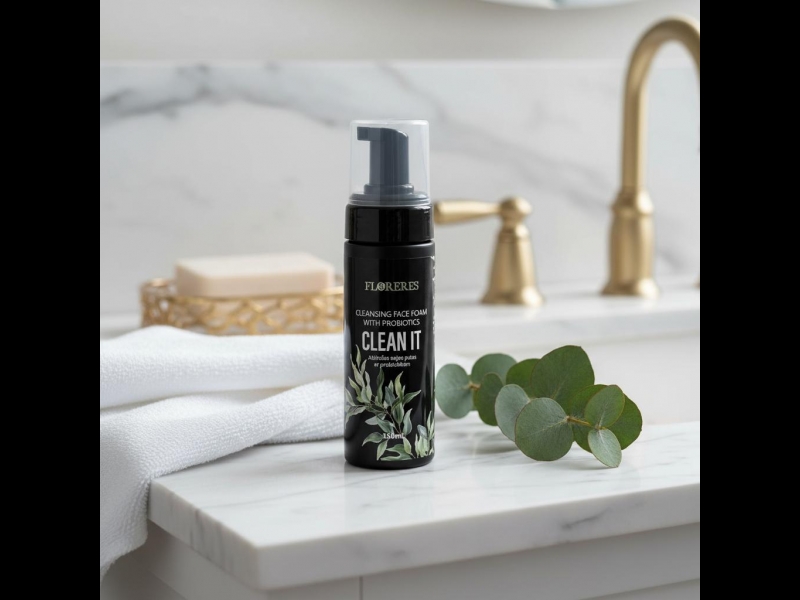 Attīrošās sejas putas: Florere attīrošās sejas putas ar probiotikām maigi noņem netīrumus, saglabājot ādas dabisko līdzsvaru.
