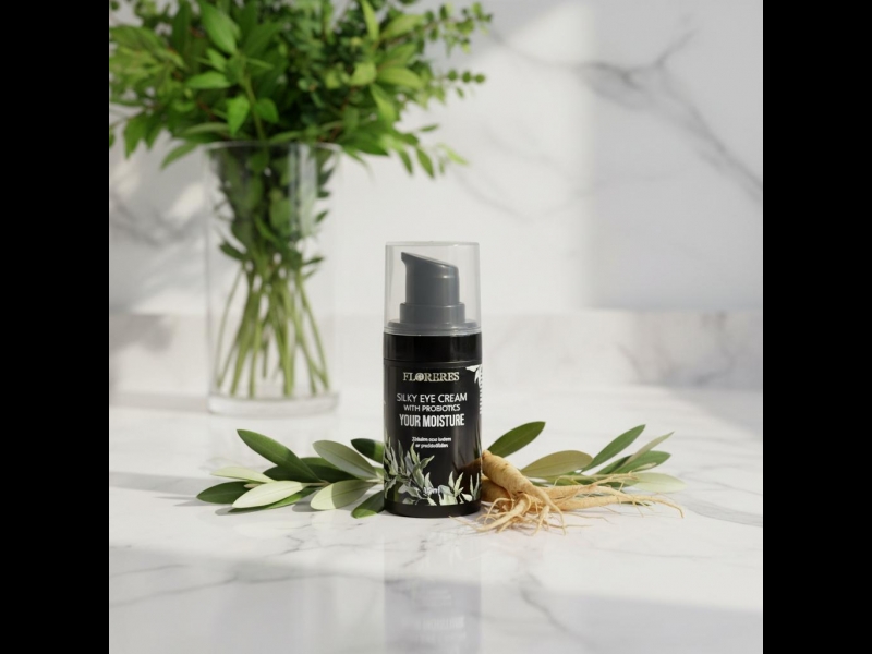 Zīda acu krēms: Florere zīda acu krēms ar probiotikām nomierina un mitrina maigo ādu ap acīm, samazinot pietūkumu un smalkas rindiņas.