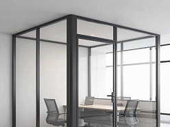 Stikla un metāla biroja konstrukcija