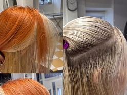 Oranžas matu šķipsnas