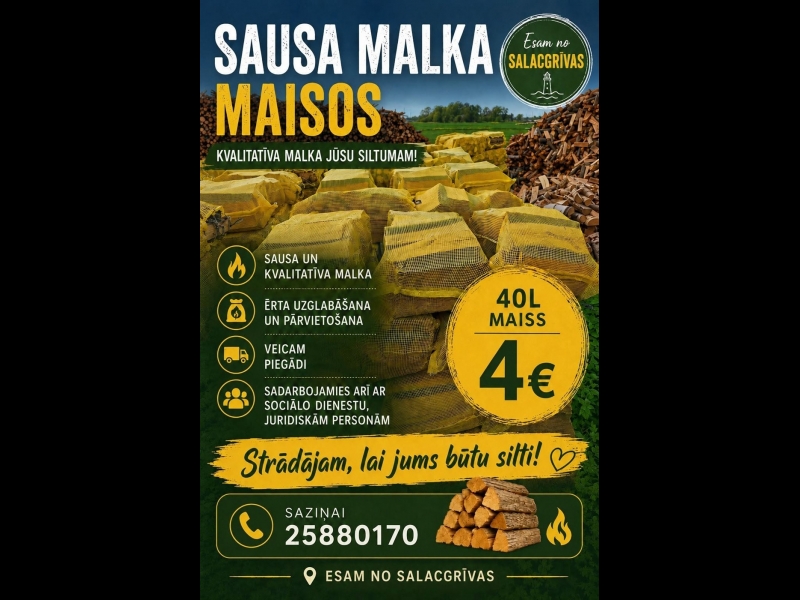 Sausa malka maisos