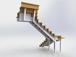 Nestandarta tērauda kāpņu konstrukcija ar individuālu dizainu