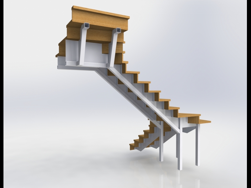 Nestandarta tērauda kāpņu konstrukcija ar individuālu dizainu