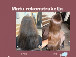 Aukstā botoksa procedūra bojātu un sausu matu kopšanai.