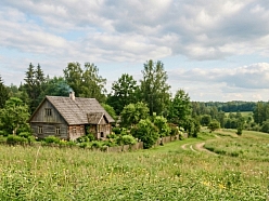 Nātru pļava pie lauku mājas – dabīgo ārstniecības augu ievākšana