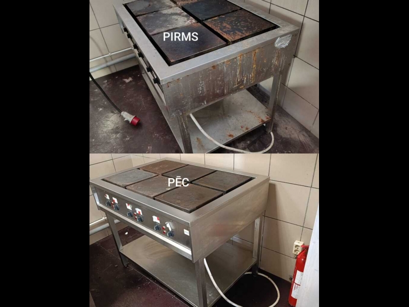 industriālo virtuvju tīrīšana