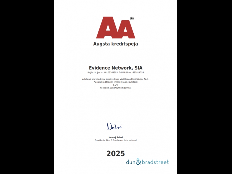 Kredītspējas sertifikāts