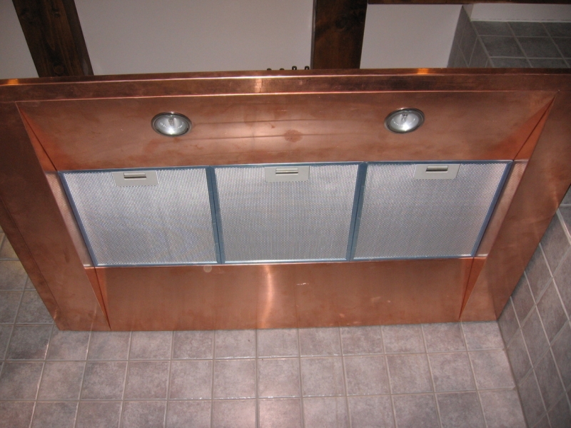 Iebūvēts tvaiku nosūcējs