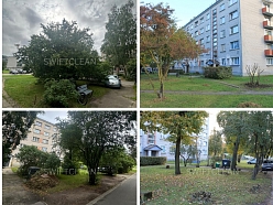 Pagalmu un dzīvojamo zonu pilna uzkopšana ar SwiftClean