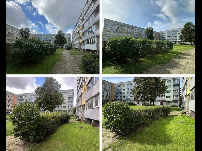 Daudzdzīvokļu māju apkārtnes uzkopšana un uzturēšana
