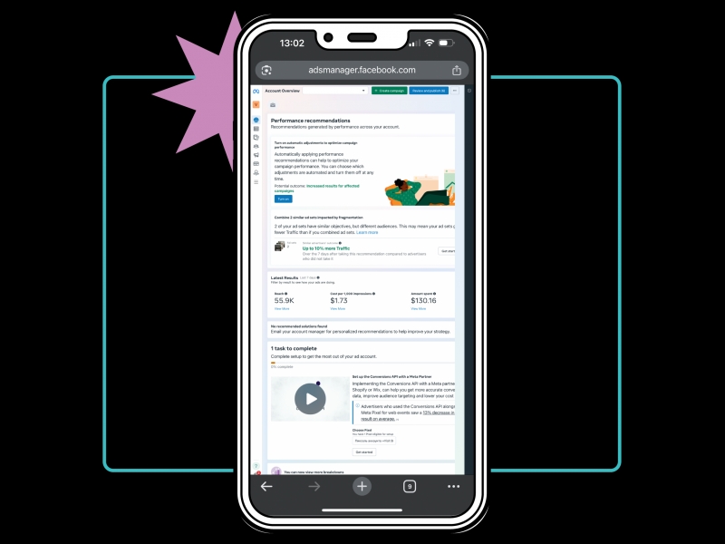 Veiktspējas uzlabošana ar Facebook Ads Manager, izmantojot ekspertu ieteikumus.