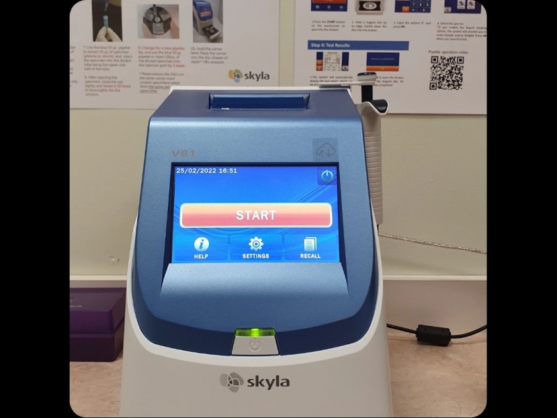 Dzīvnieku asins analīžu iekārta