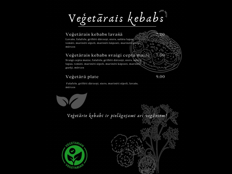 Veģetārias kebabs