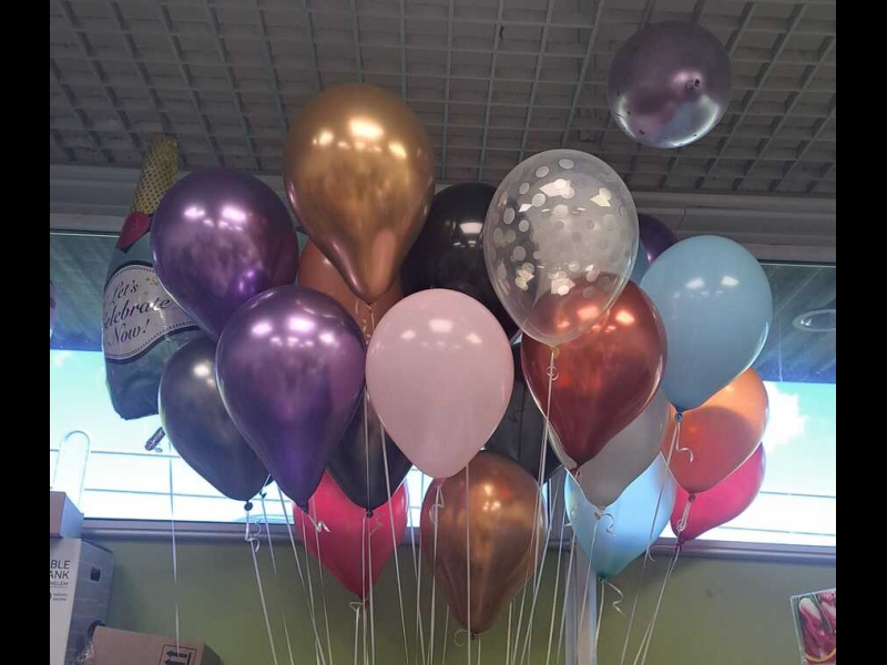 Hēlija balonu pušķis svinībām