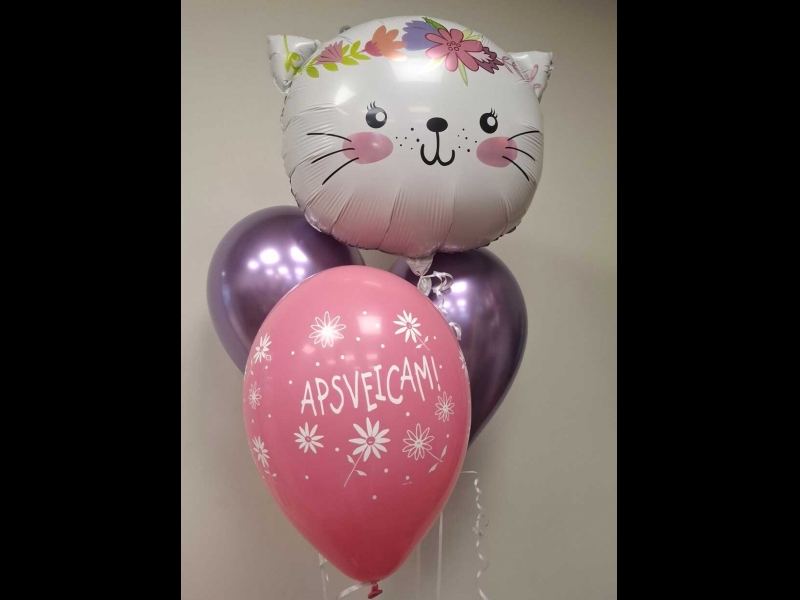 Balonu kompozīcija meitenei