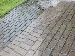 Bruģa augstspiediena mazgāšana