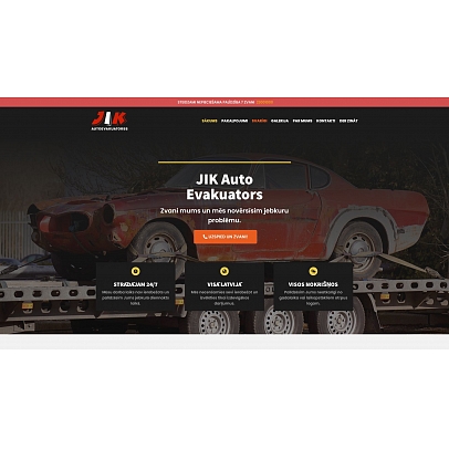 JIK autoevakuators, IK, auto evakuācija, tehniskā palīdzība uz ceļa 00-24