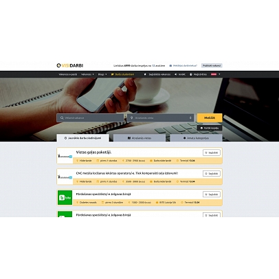 Visidarbi.lv, darba sludinājumi