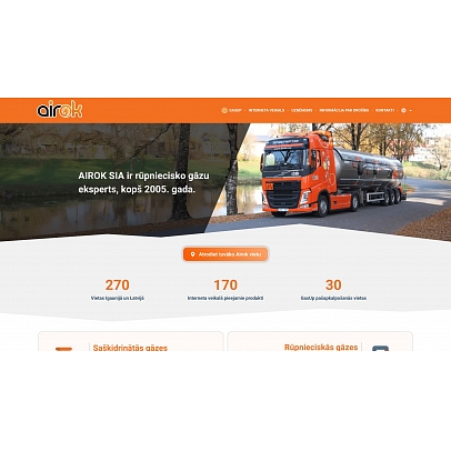 AIROK, SIA, Gāzu tirdzniecības vieta, Pilna servisa punkts