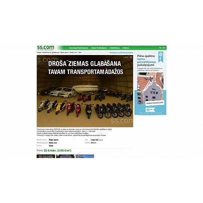 Transportlīdzekļu glabātuve Ādažos