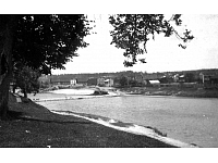 Skats uz pagaidu tiltu un Pārgauju, 1919.gada vasarā.