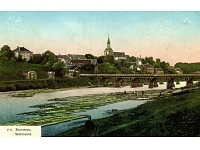 Abu krastu vienotājs. Skats uz Gaujas tiltu ap 1910.gadā.