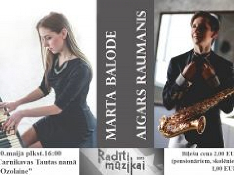 LTV šova "Radīti mūzikai" dalībnieki uzstāsies Carnikavā