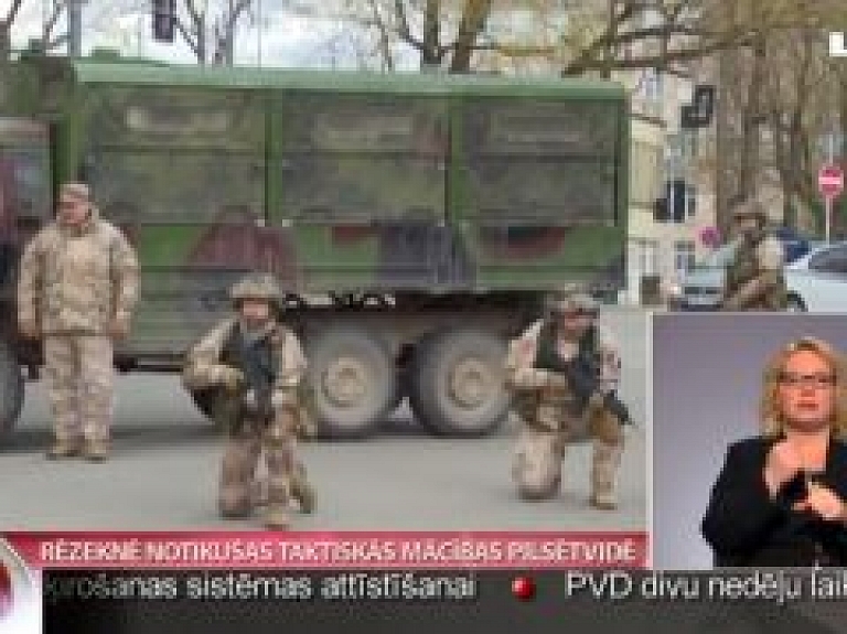 Rēzeknē notikušas taktiskās mācības pilsētvidē