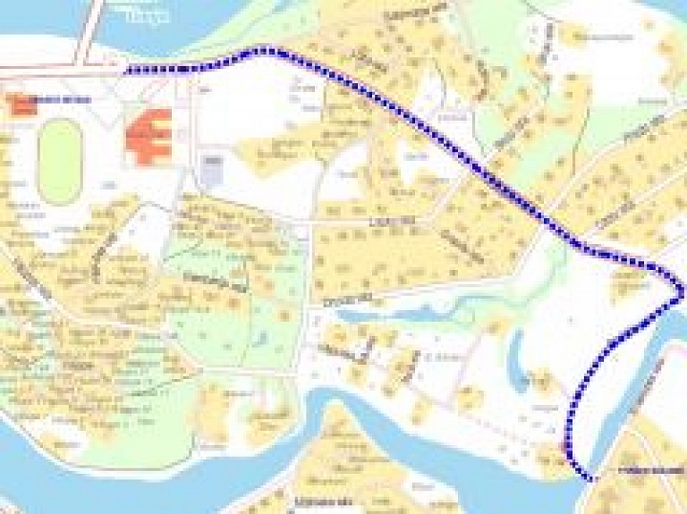 Apdraudēta Gaujas ielas gājēju un veloceliņa izbūve