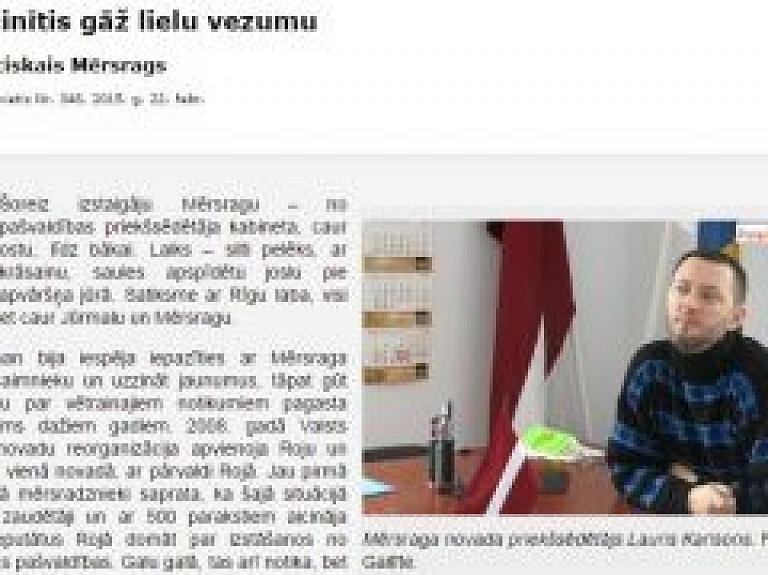 Laikraksts Austrālijas latviešiem publicē rakstu par Mērsraga novadu