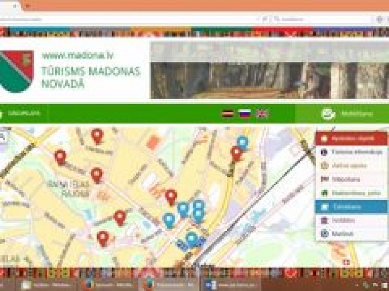 Izstrādāts jauns Madonas novada tūrisma interneta karšu pārlūks