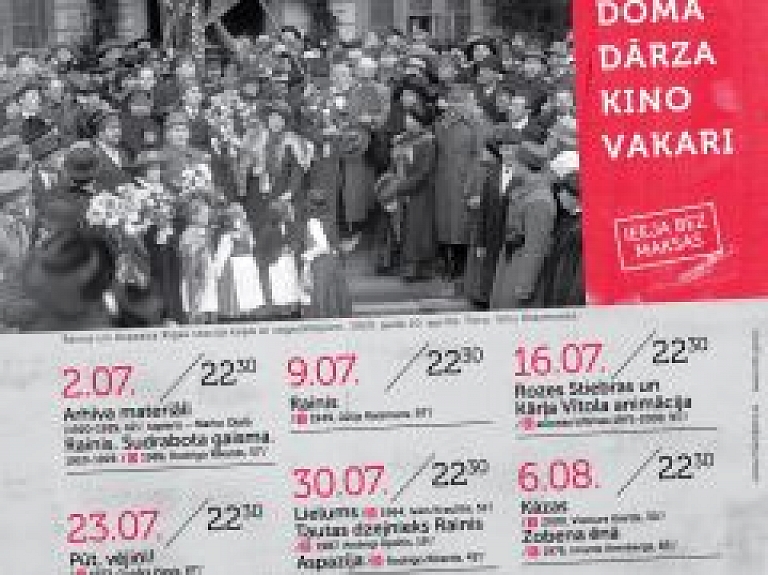 Doma dārzā sākas Raiņa un Aspazijas kinovakari