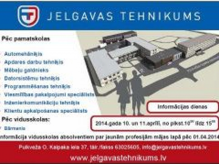 Informācijas diena Jelgavas tehnikumā