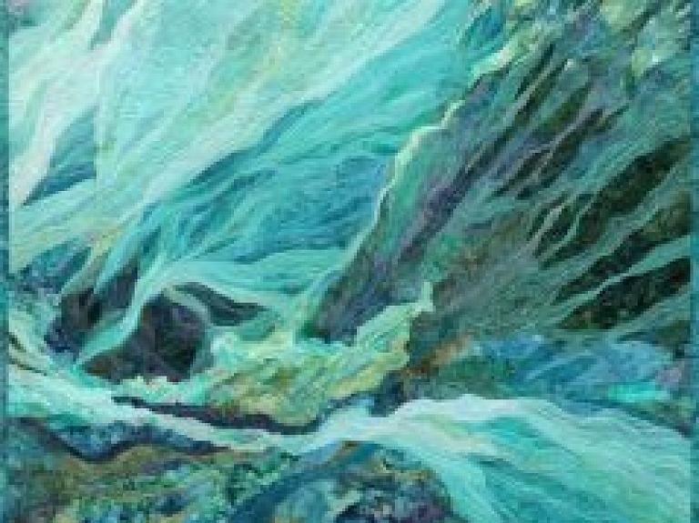 Tekstilmozaīkas izstāde "Rīgas vasara" centrā "Iļģuciems"