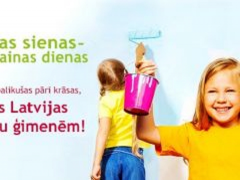 Atvērti krāsu nodošanas punkti daudzbērnu ģimeņu atbalstam