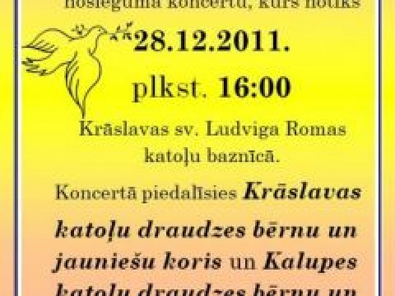 Labdarības koncerts Krāslavas sv.Ludviga Romas katoļu baznīcā