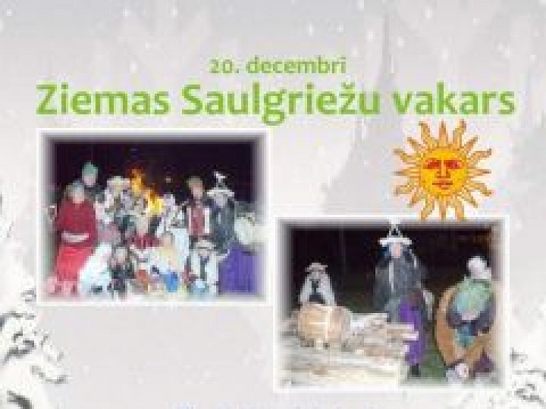 Nākamnedēļ Valkā notiks Ziemas Saulgriežu vakars