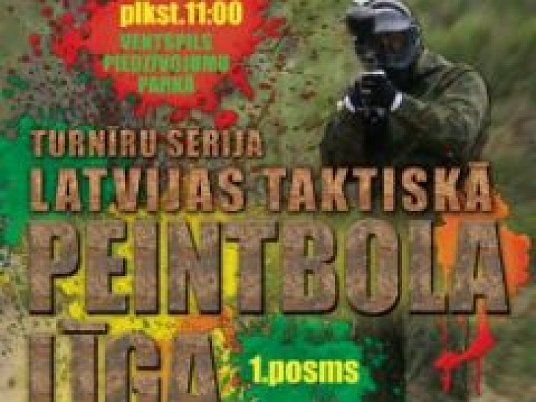 Sestdien Ventspils Piedzīvojumu parkā notiks Peintbola turnīrs