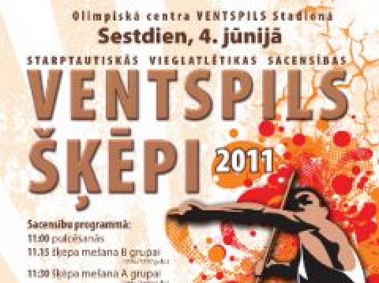 Šodien Ventspilī notiek vieglatlētikas sacensības "Ventspils šķēpi 2011"