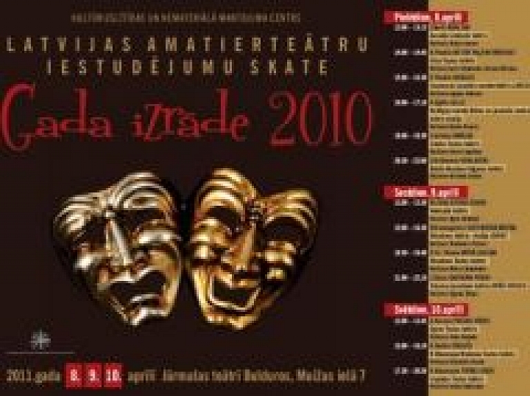 Nedēļas nogalē Jūrmalas teātrī noslēgsies Latvijas amatierteātru iestudējumu skates "Gada izrāde 2010"