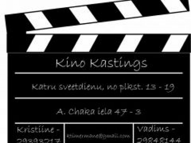 Svētdien norisināsies kino kastings