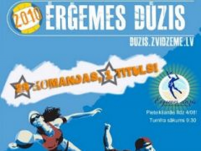 Sestdien notiks pludmales volejbola turnīrs "Ērģemes dūzis"