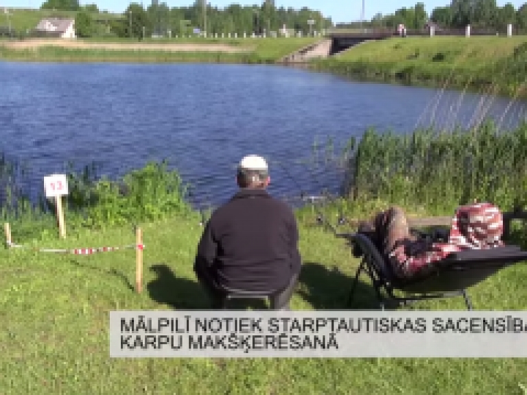Latgales Reģionālā TV: Mālpilī notiek starptautiskas sacensības karpu makšķerēšanā