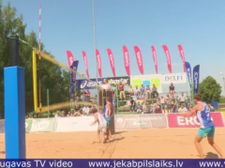 Vidusdaugavas TV: Jēkabpilī norisinājies Latvijas čempionāta 2.posms pludmales volejbolā
