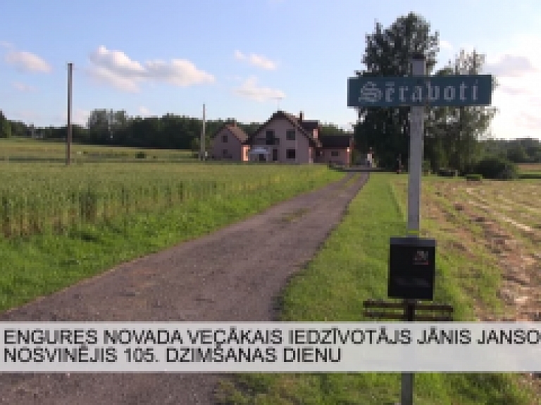 Latgales Reģionālā TV: Engures novada vecākais iedzīvotājs Jānis Jansons nosvinējis 105.dzimšanas dienu