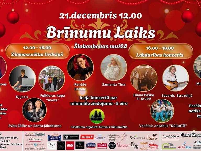 Brīnumu laiks Šlokenbekas muižā - 21. decembrī