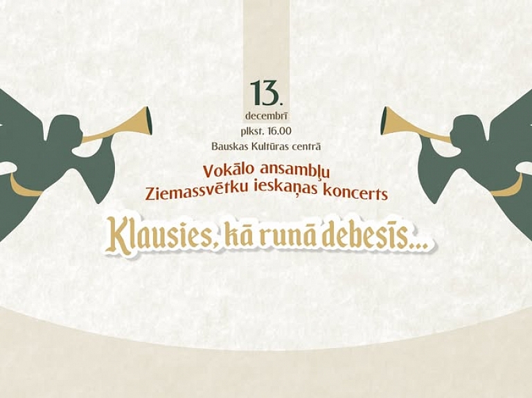 Vokālo ansambļu Ziemassvētku ieskaņas koncerts Bauskā
