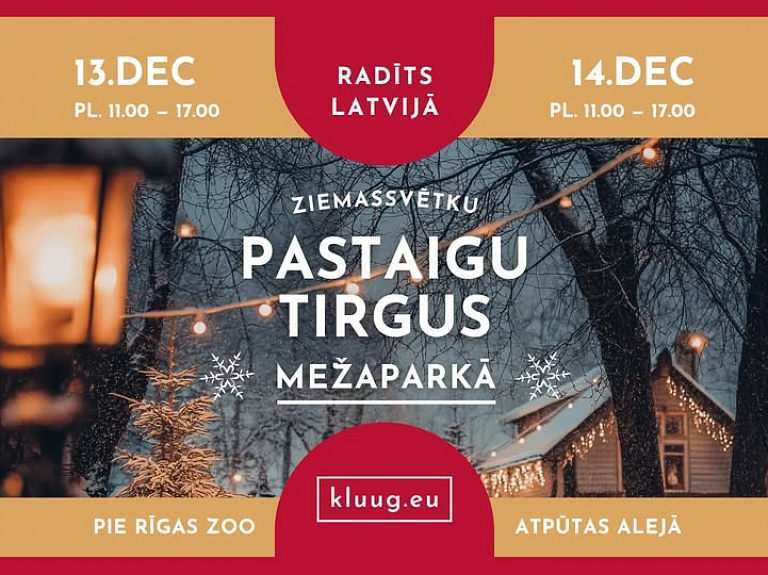Ziemassvētku Pastaigu tirgus Mežaparkā 13.-14. decembrī