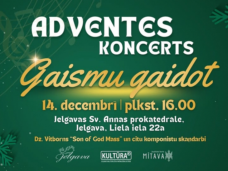 Adventes koncerts "Gaismu gaidot" Jelgavas Sv. Annas prokatedrālē