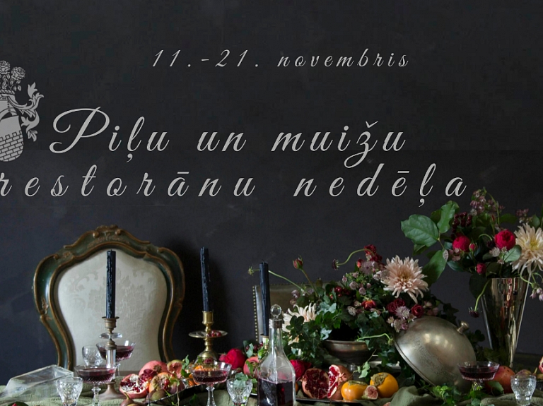 No 11. līdz 21. novembrim pirmo reizi Latvijā norisināsies Piļu un muižu restorānu nedēļa